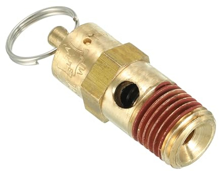 PATIKIL 1/4 Male NPT Safety Valve, Air Pressure Release Valve for Air Compressor, 175PSI Set Pressure | Air Pressure Relief Valve, 175 PSI Adjusting Pressure For Air Compressor