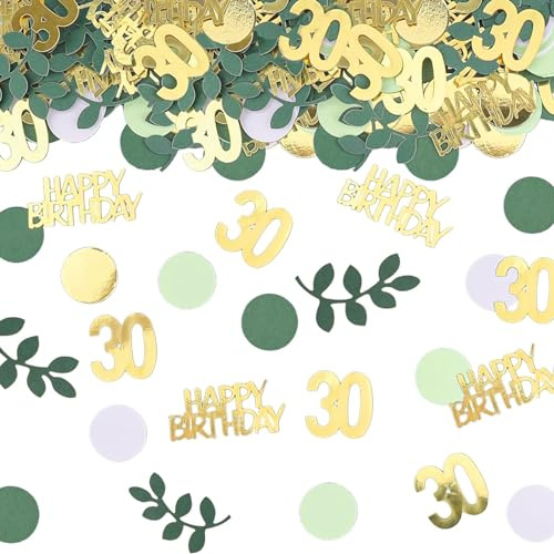 GoldRock Konfetti 30 Geburtstag Deko 2,5-5,5cm,Tischdeko 30 Geburtstag Frauen Männer,30er Streudeko Geburtstage,30. Geburtstage Deko Confetti,Deko 30 Geburtstags Mann Frau,Geburtstagsdeko 30 Jahre