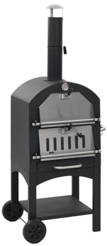XGWKCNV Furniture select-Charcoal Fired Outdoor Pizza Oven with Fireclay Stone