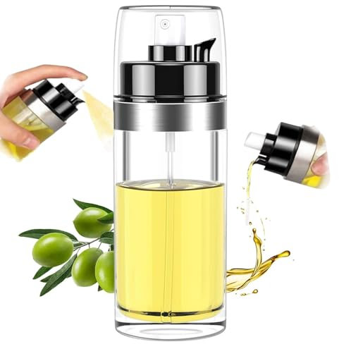 Ölsprüher 2-in-1 für Speiseöl,150ml Öl Sprühflasche für vielseitigen Einsatz-stylisches Ölspray und praktische Ölflasche mit Ausgießer in einem. Ölflasche Perfekt zum Kochen, Grillen und Salate