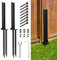 Gute 2pcs Fence Post Repair Kit,Heavy Duty Fence Post Spikes,Fence Post Support for Repairing Tilted/Broken Wood Fence,Gate,Sign, Mailbox Posts