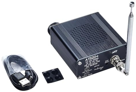Flylin ATS-20+ Si4732 Vollband-Radioempfänger, tragbarer FM AM MW SW und SSB LSB LSB USB-Multiband-Radioempfänger mit Antenne und Lautsprecher für Outdoor Camping