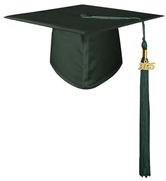 Allbestop Bachelor Absolventenhut Doktorhut Studentenhut Hut Abschlussmütze Mit Quaste Bachelor Abschluss Geschenk Graduation Hat Unisex Erwachsene Graduation Cap Dark Grün