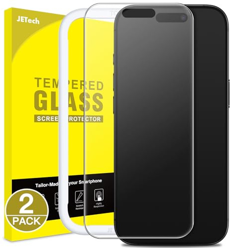 JETech Matte Skärmskydd för iPhone 17 6,3-Tum, Bländskydd 9H Härdat Glasfilm, Anti-Fingeravtryck, Smidig Beröring, Enkelt Installation, Skal-Vänligt, 2-Pack