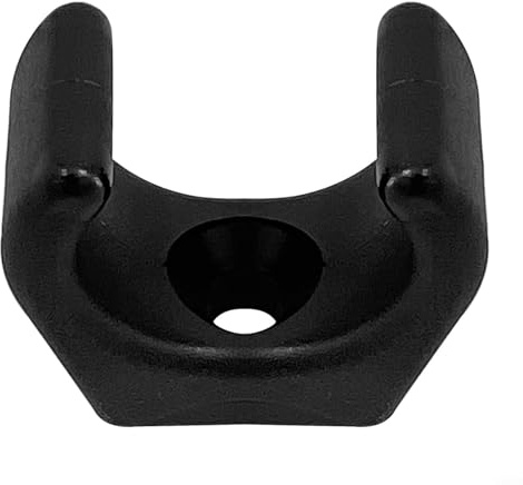 Zilimontt Schwarzer verstärkter Nylon-Haken und Leiterklemme, langlebig, 26 x 32 mm Clip für 24 mm Rohr, kompatibel mit Bootshaken, Teleskopleitern und Yachten (2 Stück)