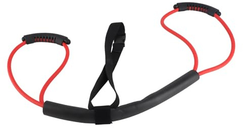 Banda de Resistencia con Mango Banda elástica de Entrenamiento de Fuerza de Espalda y Brazo Duradera de Primera Calidad para Entrenamiento en casa, Gimnasio, Ejercicio, Pilates, (Rojo 20LB)