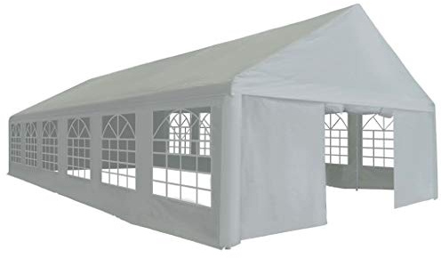 Lumanois Tendone per Feste in PE 6x12 m Grigio, Casa e Giardino,Prato e Giardino,Vita all'aperto,Strutture da Esterno,Baldacchini e Gazebo, 111kg-275270