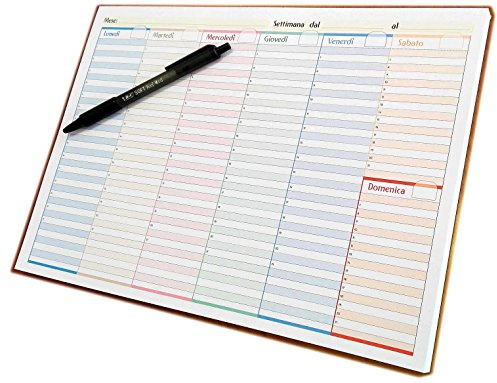 tipome.com Planning hebdomadaire de table A4 30 x 21 cm Sans date 52 feuilles Collage en haut Bloc planificateur
