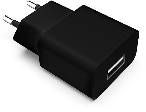 MyGadget Cargador Enchufe USB para Smartphone y Tablet - USB Adaptador 5V | 1A - Charger para Apple iPad, iPhone, Samsung Galaxy, Huawei - Negro