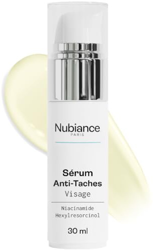 NUBIANCE - Sérum Éclat - Crème Anti-Taches pour Visage, Exfoliant Unifiant pour Peaux Noires, Mates et Métissées, Homme et Femme - 30ml