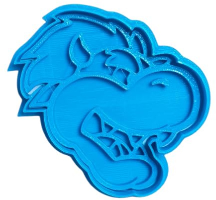 Cuticuter Bowser Cara Mario Bros Cortador de Galletas, Plástico, Azul, 8x7x1.5 cm