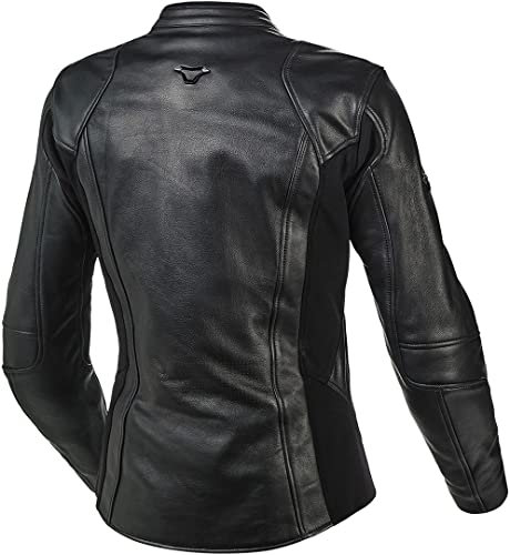 Macna Tequilla Damen Motorrad Lederjacke (Black,44)