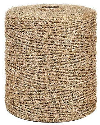 BESROY Schnur zum Basteln, 100 m, natürliche Jute-Schnur, Beste Kunsthandwerk, Geschenk, Weihnachtsschnur, langlebige Verpackung, für Gartenanwendungen