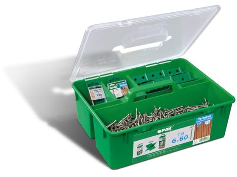 SPAX GREEN Box Terrasse 6x60, Profiset Terrassenschrauben für 20-23m²