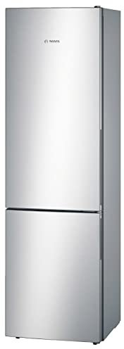 Bosch Home & Kitchen Appliances KGV39VLEAG Serie 4 Freestanding Fridge Freezer with Low Frost and VitaFresh, 201cm, 343L capacity, 60cm wide, Inox Look, Silver Inox