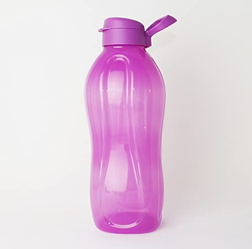 Tupperware to Go Eco Easy Gourde avec fermeture à clip Violet 2 l + cuillère suspendue