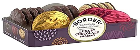 Border Biscuits Luxury Chocolate Sharing box - Case Pack 365g x 4-5 Beautifully Crafted recipes made for sharing