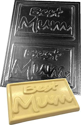 dennycraftmoulds.co.uk Best Mum Large Chocolate Bar Moulds Reusable Plastic Molds Make 150g Bars, Transparent (4730)