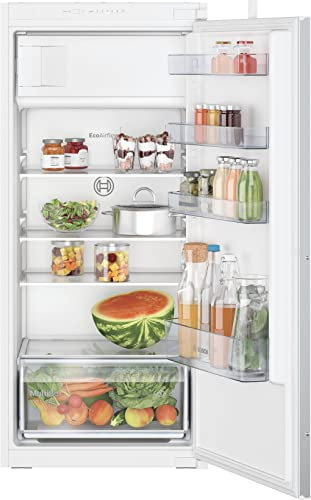 Bosch KIL42NSE0 - Frigorífico empotrable Serie 2, nevera integrada con congelador 122 x 56 cm, refrigeración de 172 L, congelación de 15 L, bisagra de remolque, MultiBox XXL, iluminación LED,