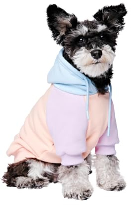 Spark Paws Hunde-Kapuzenpullover, Premium-Qualität, samtweich, überlegener Komfort und Passform, beruhigendes Fleece-Innenfutter, geeignet für alle Rassen, Pastellfarben Cotton Candy, Größe M