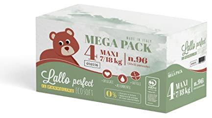LALLO PANNOLINI ECOSOFT MAXI - TG 4 7/18KG - 96pz