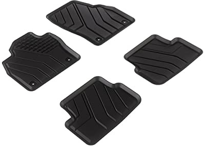 Fußmatten Kompatibel mit Polo VI T-Cross Fabia IV A1 Sportback Ibiza V NEU | Gummimatten Premium Qualität 100% passgenau 3D Schalen Automatten 3cm hoher Rand Allwetter Schmutz Schnee & Feuchtigkeit 4tlg