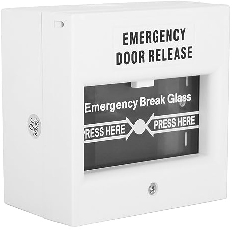Pulsante di Allarme per Rottura Vetro, Apriporta di Sicurezza Emergenza Antincendio, Controllo Elettrico, Materiale Ignifugo