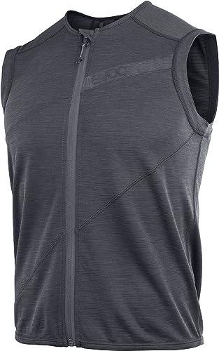 EVOC PROTECTOR VEST LITE MEN, skyddsväst (LITESHIELD FLEX ryggskydd, S.Café polyesterjersey, AIRO FLEX höftbälte, cykeltillbehör som kan tvättas i maskin, storlek: L), Svart