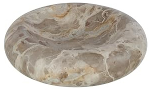 J-Line Schüssel, rund, tief, Marmor, Beige, groß