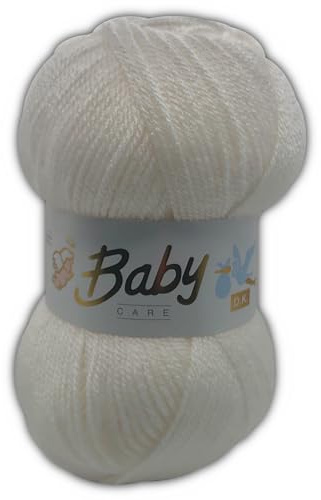2 Pack of Cream 613 - Baby Care Double Knit Wool for Knitting and Crochet by Woolcraft