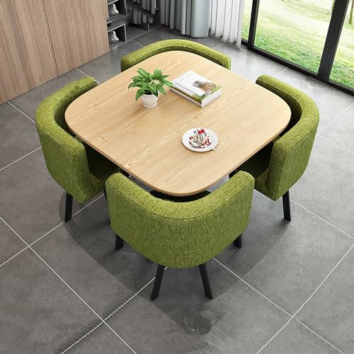 Esstisch Mit 4 Stühlen, Besprechungstisch Mit Stühlen, Rezeption Tisch Und Stuhl Kombination, Esszimmertisch-Set Für 4 Personen, Verhandlungstisch-Set Für Esszimmer, Café Und Kleine Räume ( Color : Gr