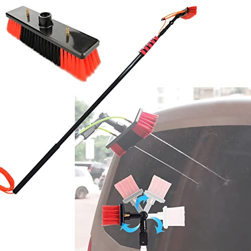 Water Fed Pole Kit Car Window Glass Cleaning Brush Lightweight Outdoor Washing Equipment with Adjustable Pole and 20m Hose