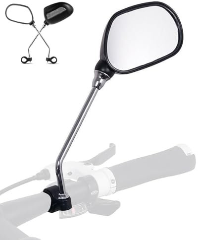 DECORN Fahrradspiegel für Den Lenker Drehbare und Verstellbare Glas-Rückspiegel für Fahrräder Sicherer Rückspiegel für Mountainbike, Rennrad, E-Bike,1Pair