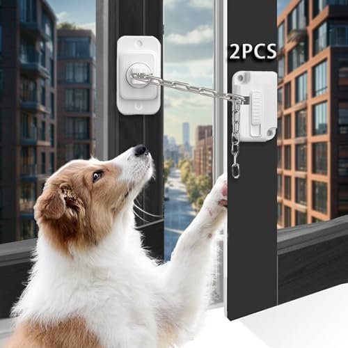 2pcs Window Locks,Window Restrictors for UPVC,Child Safety Locks,Window Safety Locks for Child Pets,Self Adhesive, Adjustable No Drilling for Metal, Wooden, Sliding Window