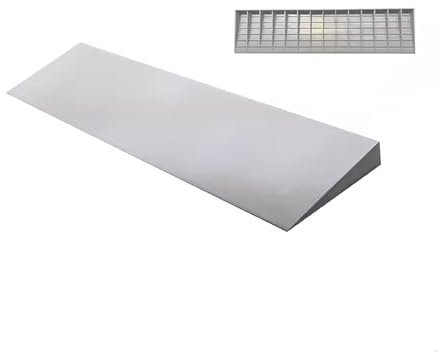 ZSXZCBDQ Türschwellenrampe, Aufstiegsschwellenrampen Für Rollstühle, Rollstuhlrampe, Rutschfester Schwellenrampen Für Türen, Treppen, Stufen,(Grey,100cm*1 * 5)