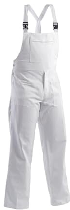 Arbeits-Latzhose Typ IMBIANCHINO aus 100% Baumwolle (Weiß, M)