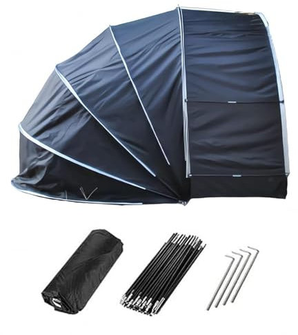 YSMSMZJK Fahrradgarage Hängen 2 in 1 Fahrradgarage Vor Wind,Regen,Schnee und Staub Schützen Gartenschuppen Geräteschuppen Motorrad Plane,Black