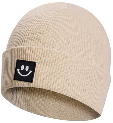 ZLLkeji Mütze Jungen Unisex Beanie Hat Kids 2-6 Jahren Kleinkind Doppellagige Strickmütze Herbst Wintermützen für Mädchen Mütze Jungen Frühling Herbst (DE/NL/SE/PL, Numerisch, 45, 55, Beige)