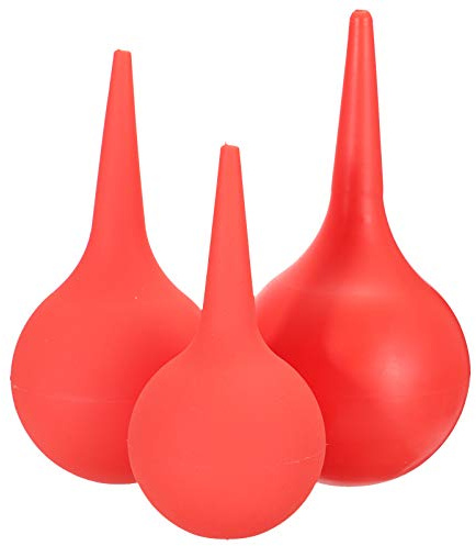 TOVINANNA Ohrspritzenball 3 Stück Gummi Quetschreiniger in 30ml 60ml 90ml Staubreinigungsball für Ohrreinigung und Staubentfernung Tragbar Sicher für Erwachsene