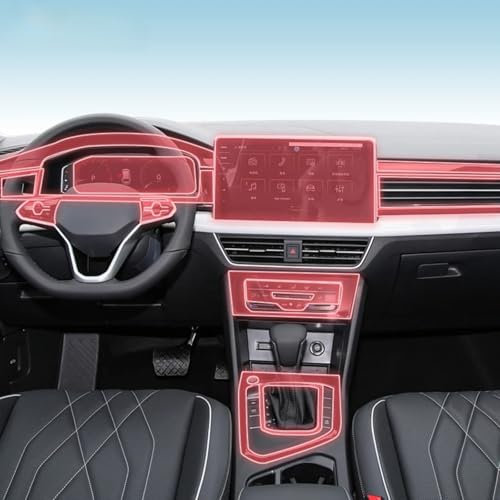Pellicola protettiva per console centrale auto, trasparente, in TPU PPF, antigraffio, per Volkswagen Tiguan 22-2024 (stile B)