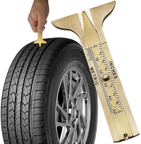 MiB Jauge de profil de pneu n° 615/6 | Jauge de profondeur de profil pour pneus de camion et de voiture | Jauge de profil de pneu en laiton | Outil spécial de voiture | Appareil de mesure