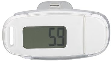 Contapassi, Contapassi da 50MAH Ampio schermo LCD Contapassi accurato ricaricabile tramite USB Contapassi portatile leggero con cordino per donne Uomini Bambini (Bianco)