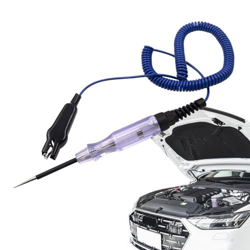 12V Testlicht, Sicherungstester Automotive - 6-24V Circuit Tester Heavy Duty Test Light - Elektrisches Werkzeug verlängerter Federdrahtsonde Sicherungsstift für Auto