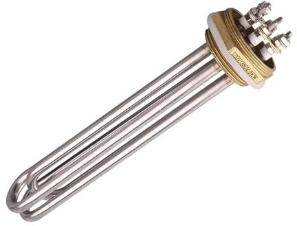 KEBLIN 1pc DN32 Thread Water Heater Electric Tubular Heater 1.25 Immersion Heating Element 220V/380V 3KW/4.5KW/6KW/9KW/12kw SUS304(1-220V 380V,9kw 310mm)