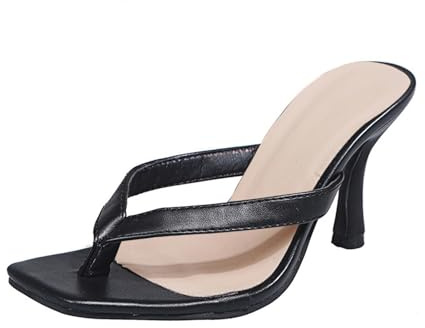 Generisch Tongs à talons hauts pour femme - Tongs pour femme - Sandales à lanières - Sandales à talons hauts - Sandales à talons hauts - Sandales à talons - Élégantes - Chaussures d'été confortables