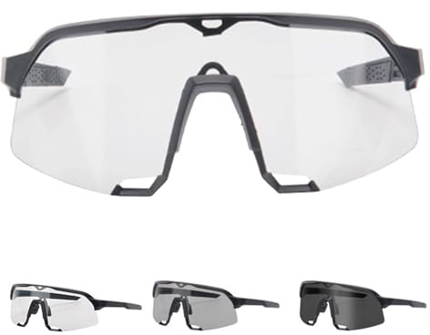 Genérico Gafas De Sol Para Ciclismo - Lentes Fotocromáticos Polarizados - Montura Unisex Para Running Senderismo Deportes Al Aire Libre Y Conducción