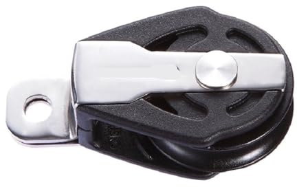 NSNYDNZ Pulley, Single Swivel Shackle Sailboat 29mm 1 1/8 Inch Cheek, Pivot Block Small Boat Block SPB2919F