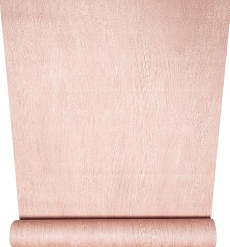 SOPHIE LAURENCE Plain Pink Textured Plaster Effect Vinyl Wallpaper – Free Match Paste-The-Wall Roll for Feature Walls (53 cm × 10.05 m)