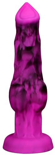 AMAZBEE Butt Plugs Plug Anal Grande con Ventosas Fuertes Dildos Anales de Silicona para Entrenamiento de Expansión Monstruo Masajeador de Próstata Juguetes Sexuales para Adultos (S)