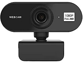 VXDEFP Cámara Web USB Webcam 1080P Mini cámara 2K Full HD Webcam con micrófono Autofocus Cámara Web for PC Computadora portátil Cámara en línea(1080P)